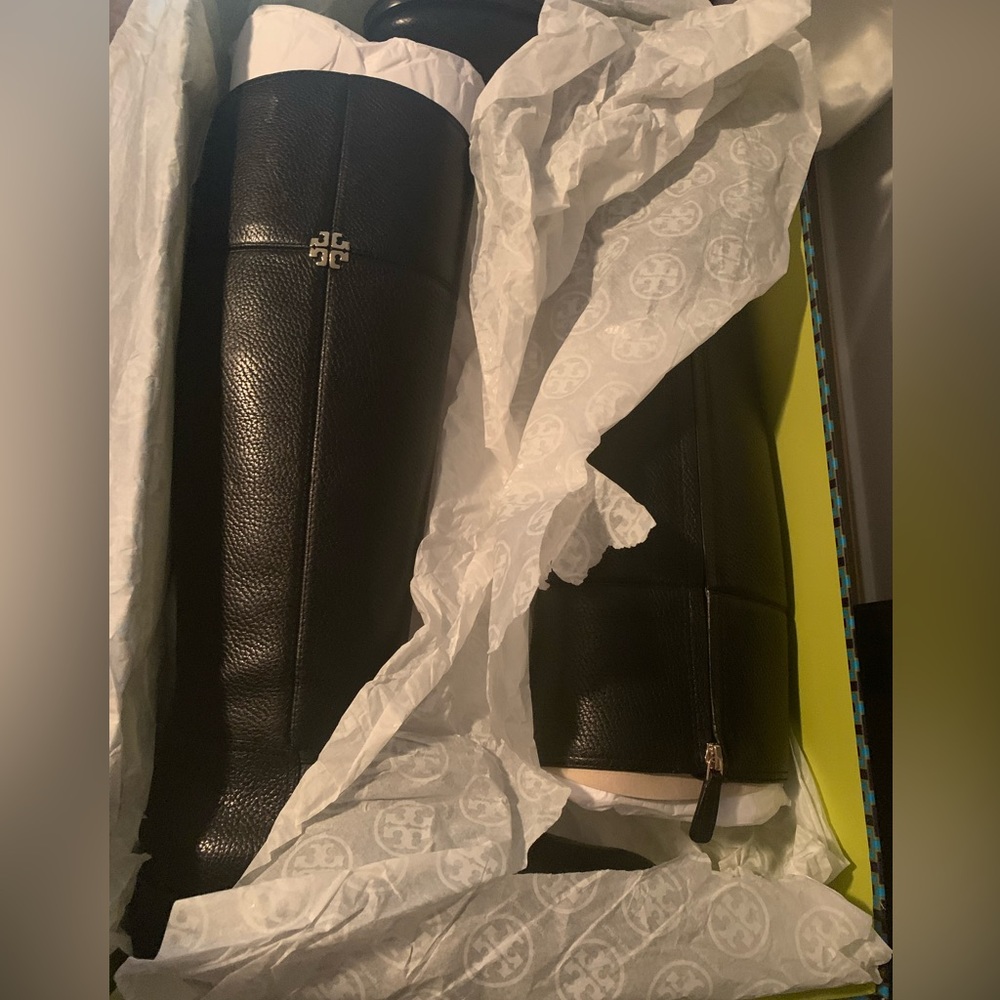 Tory Burch Jolie black riding boots NWT never worn
